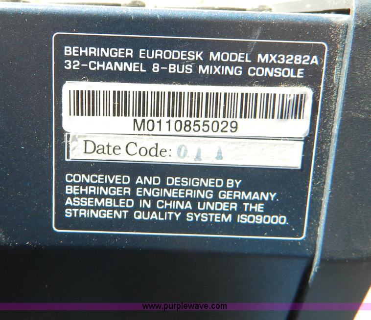 image for item C9425 Behringer Eurodesk MX3282A mixing console