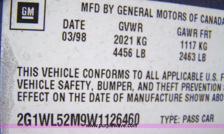 image for item D8581 1998 Chevrolet Lumina