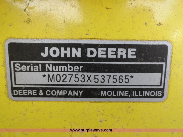 image for item G9161 John Deere snow thrower attachment