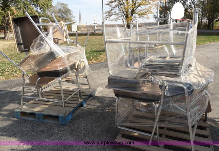 image for item G9164 Approximately 25 school desks with chairs