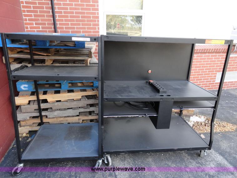 image for item G9166 (2) projector carts with electrical