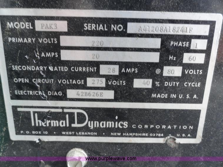 image for item G9171 Thermal Arc Pak 3 plasma cutter