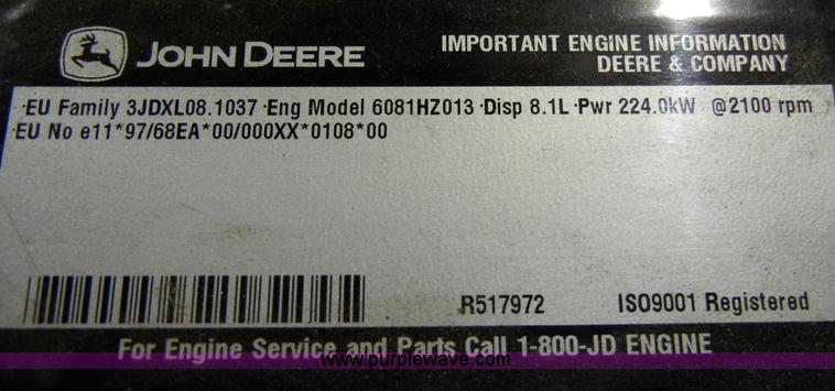 image for item H9027 2003 John Deere 8.1L engine