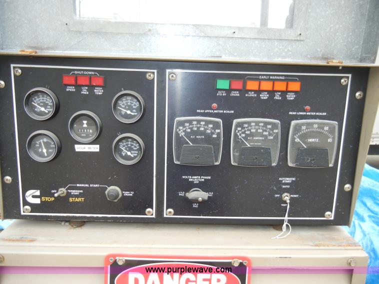 image for item H9143 Cummins Standby power emergency duty generator with skids