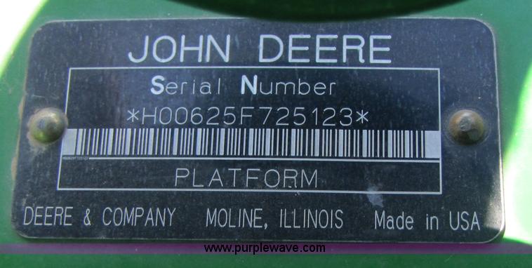 image for item A4614 2008 John Deere 625F HydraFlex 25' flex head