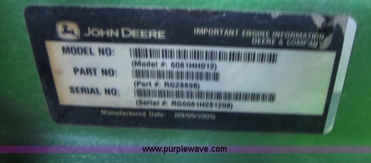 image for item A4615 2005 John Deere 9760 STS RWA combine