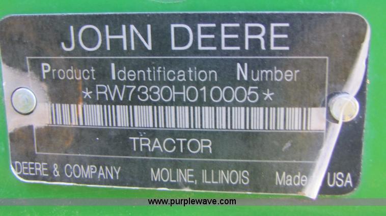 image for item A4618 2009 John Deere 7330 Premium MFWD tractor
