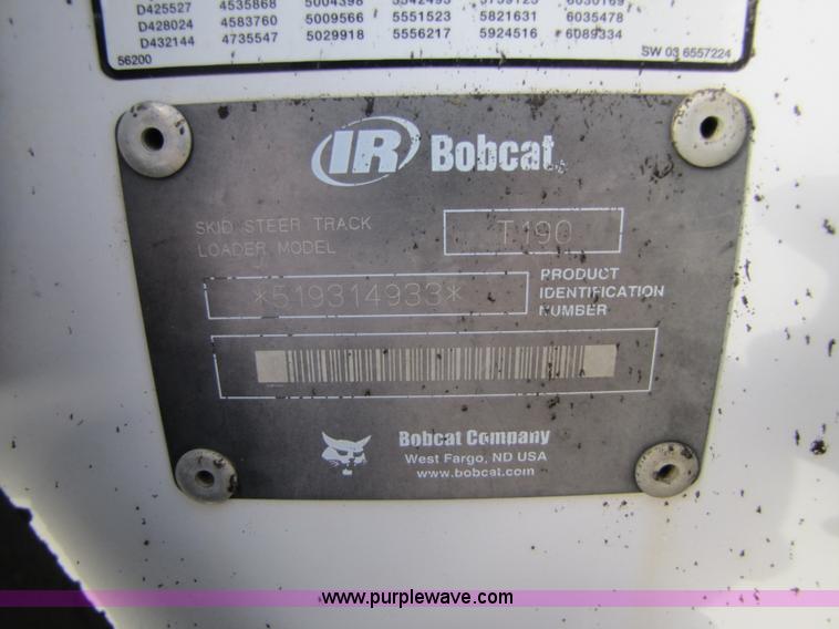 image for item B2006 2003 Bobcat T190 skid steer