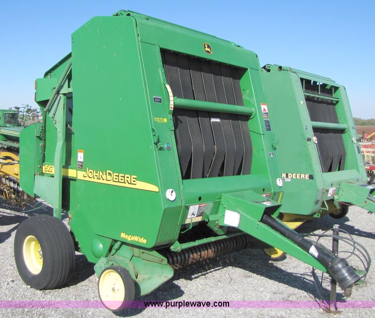 image for item B2017 2002 John Deere 567 round baler