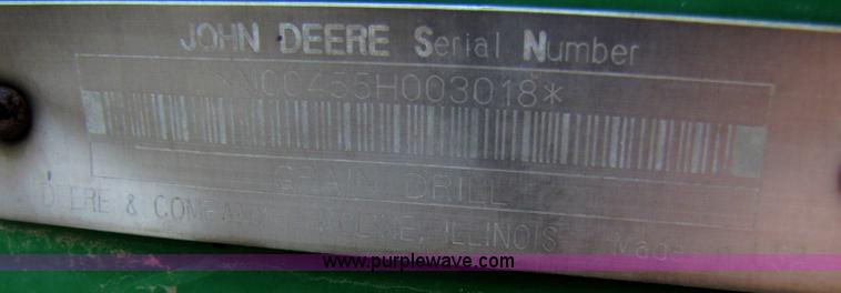 image for item B2018 1996 John Deere 455 35' grain drill
