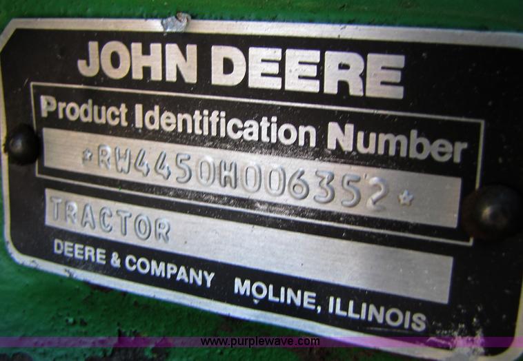 image for item B2020 1983 John Deere 4450 tractor