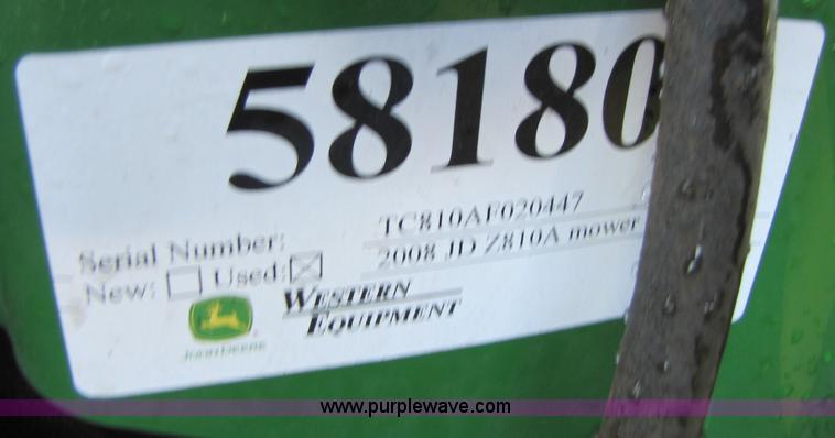 image for item C9568 2008 John Deere Z810A ZTR commercial mower