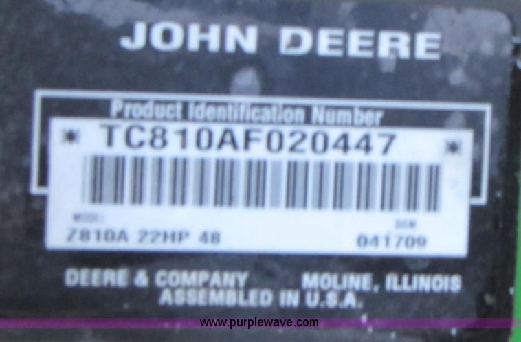 image for item C9568 2008 John Deere Z810A ZTR commercial mower