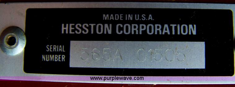 image for item D8571 1998 Hesston 565A round baler