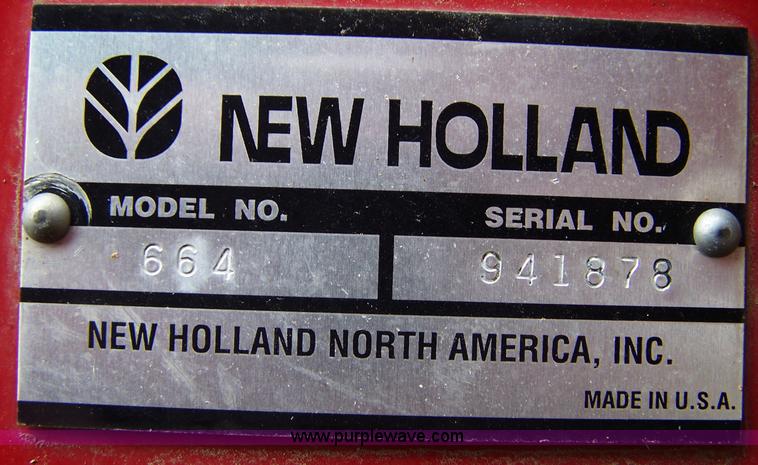 image for item D8573 1997 New Holland 664 round baler