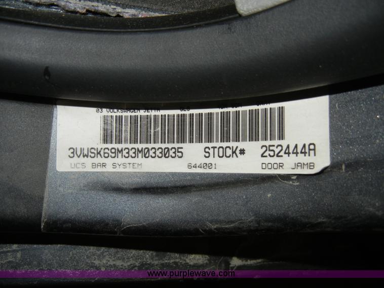 image for item A3334 2003 Volkswagen Jetta GLS