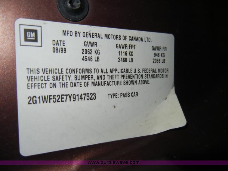 image for item A3337 2000 Chevrolet Impala