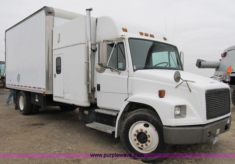 image for item B2541 1997 Freightliner FL60 box truck with sleeper