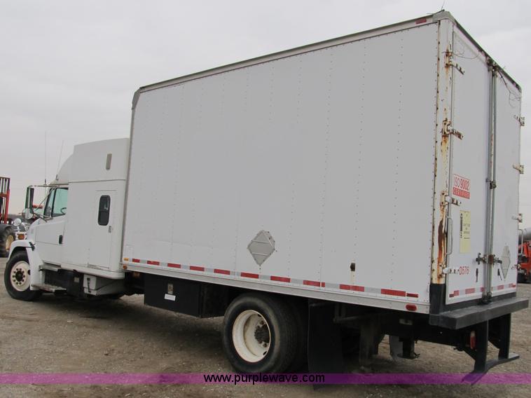 image for item B2541 1997 Freightliner FL60 box truck with sleeper