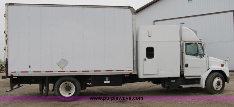 image for item B2541 1997 Freightliner FL60 box truck with sleeper