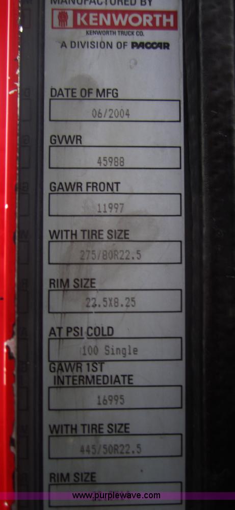 image for item B3153 2005 Kenworth T600 semi truck