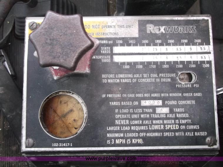 image for item B5072 1987 Mack DM600 triple axle mixer truck