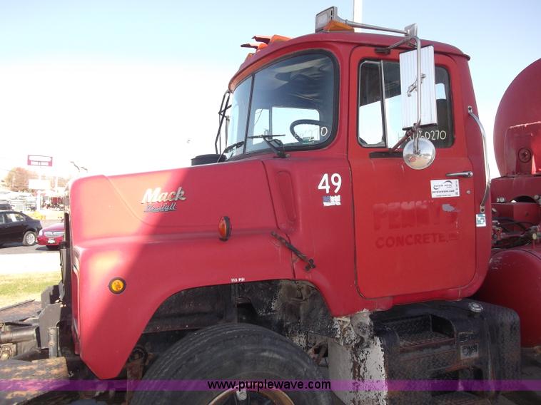 image for item B5072 1987 Mack DM600 triple axle mixer truck