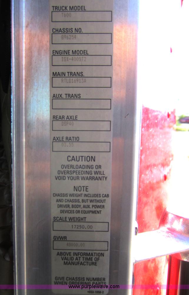 image for item B5513 2003 Kenworth T600 semi truck