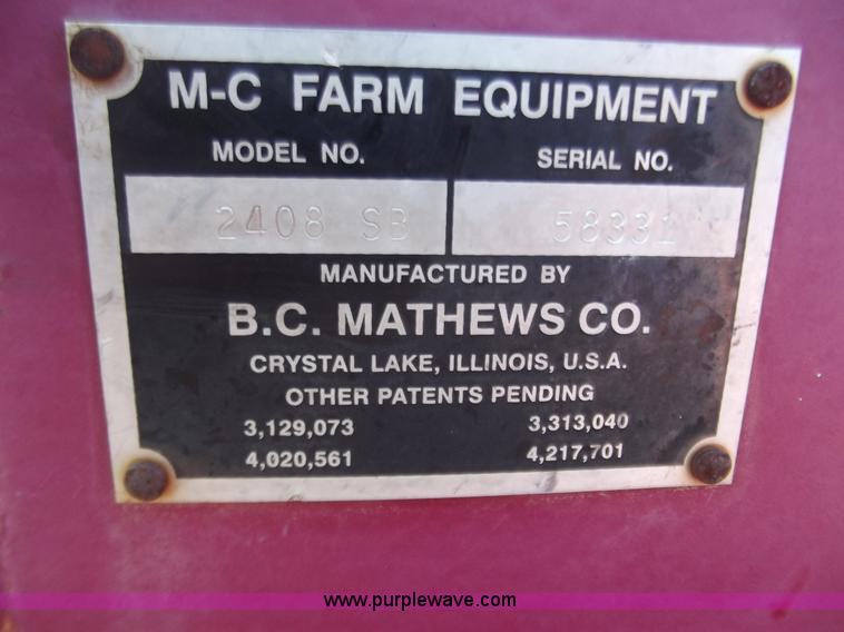 image for item A5354 MC 2408SB 24' flail shredder