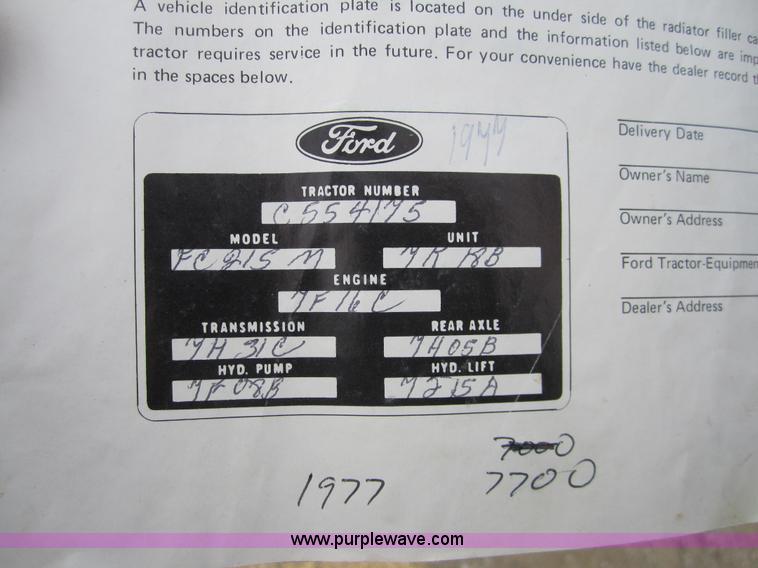 image for item C5247 1984 Ford 7710 tractor