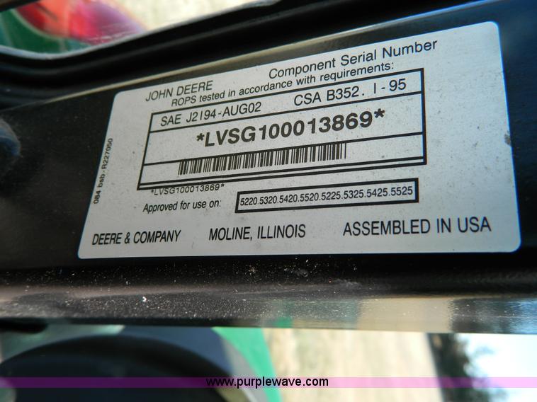 image for item D8629 2006 John Deere 5525 MFWD tractor