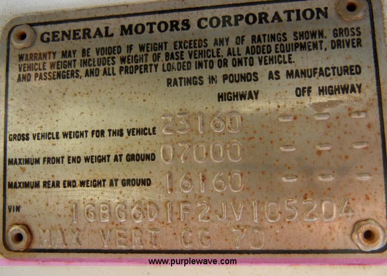 image for item A3320 1988 Chevrolet C60 grain truck