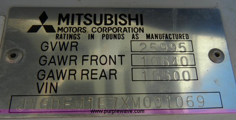 image for item A3322 1999 Mitsubishi FM617 box truck