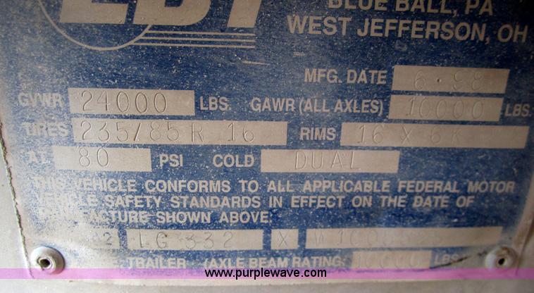 image for item B3113 1998 Eby 45' gooseneck stock trailer