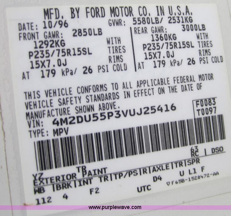 image for item C5257 1997 Mercury Mountaineer SUV