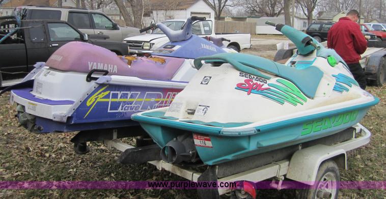 image for item C5263 (2) Jet ski's on trailer