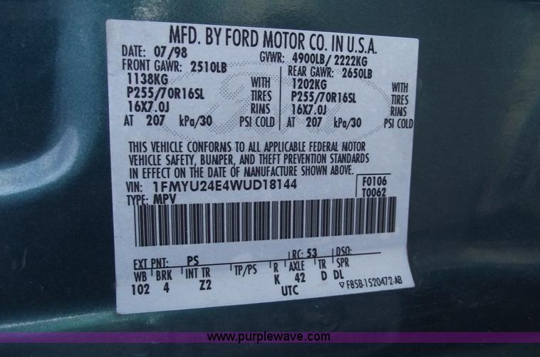 image for item C5820 1998 Ford Explorer Sport two door SUV