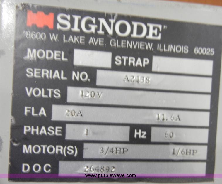 image for item H9123 Signode Spirit strapping machine