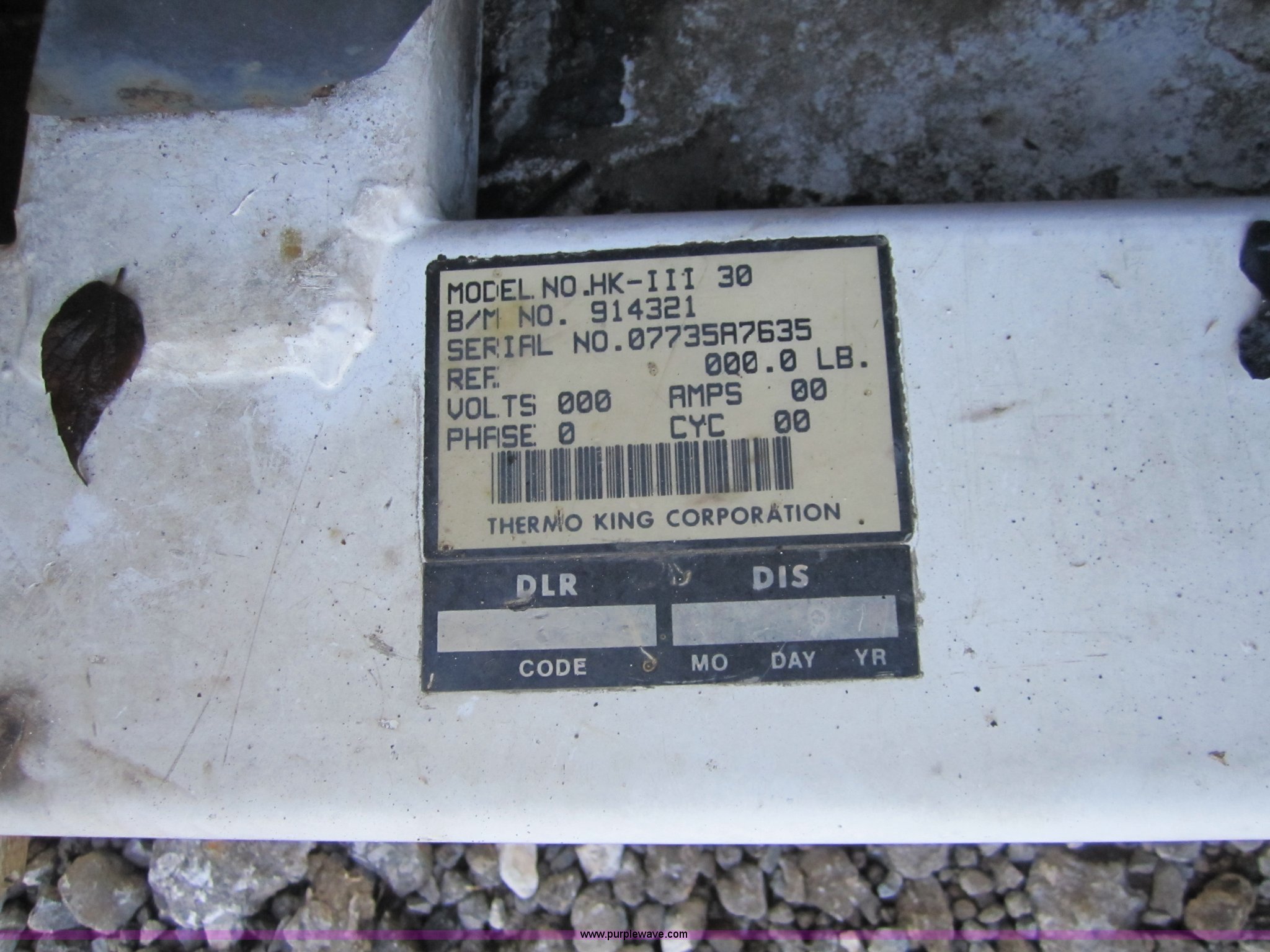 Thermo King heater unit in Tulsa, OK Item B9035 sold Purple Wave