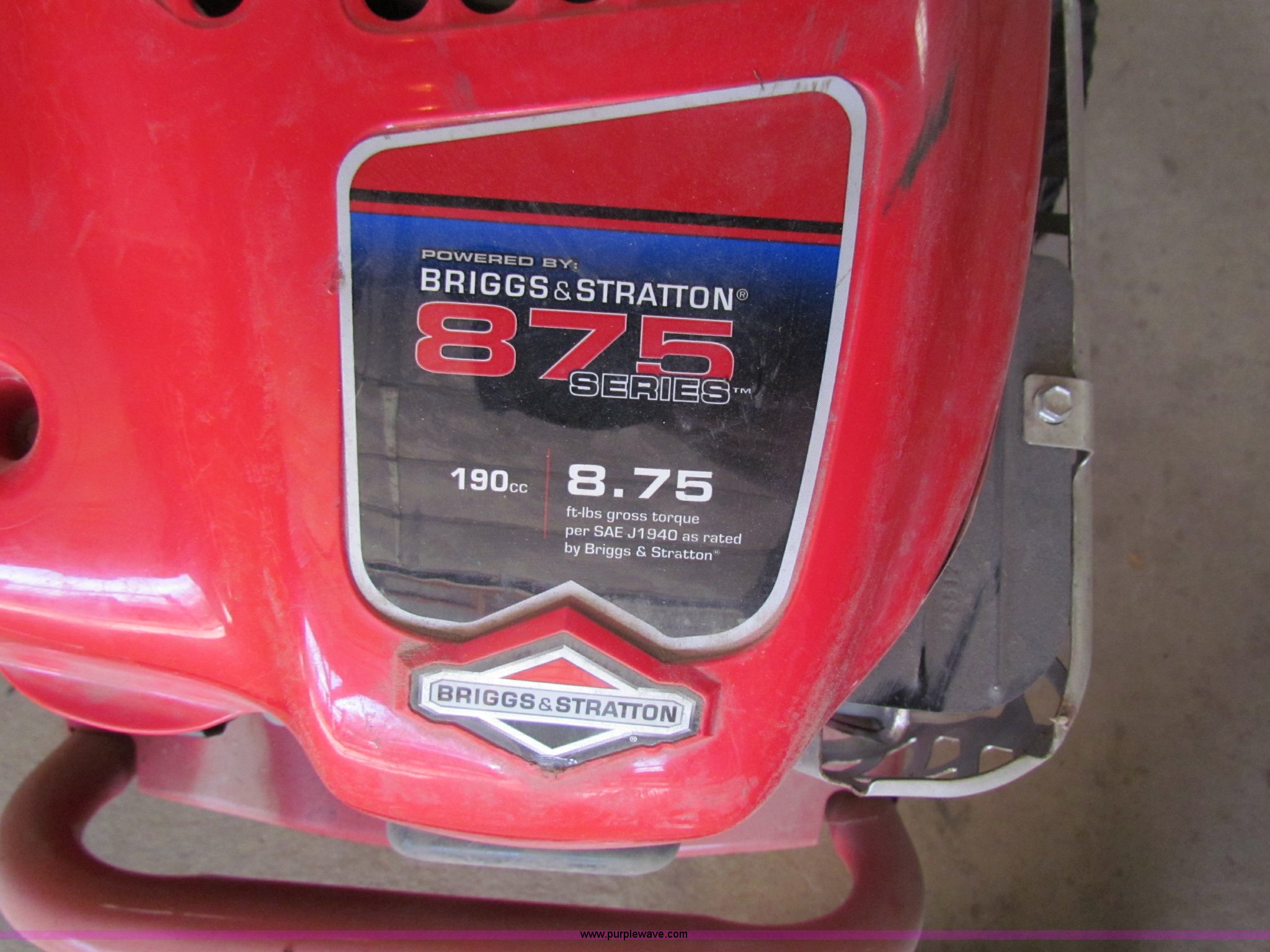 Troy Bilt Pressure Washer In Peru Ks Item D9249 Sold Purple Wave