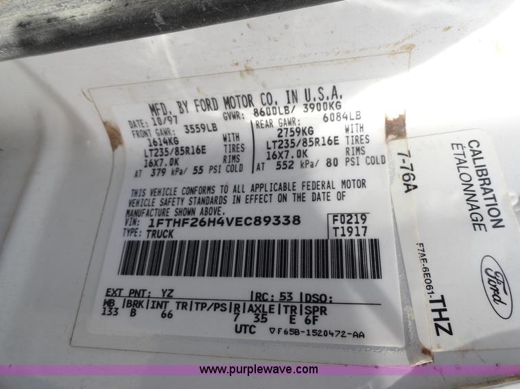 image for item A3275 1997 Ford F250 Heavy Duty pickup truck