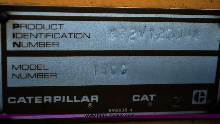 image for item A5739 1989 Caterpillar 140G motor grader