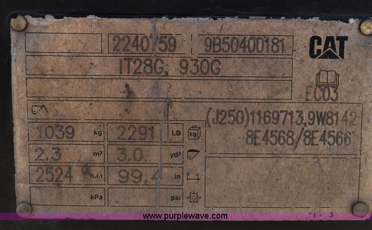 image for item A5751 2005 Caterpillar 930G wheel loader