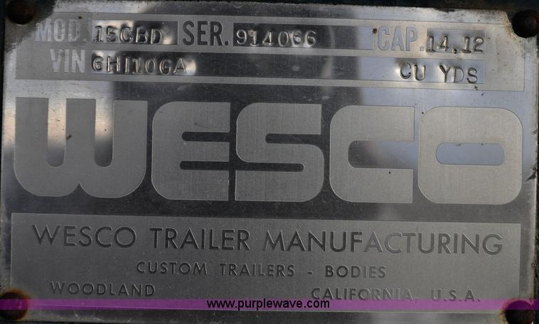 image for item A5755 1991 Westco 22' transfer trailer