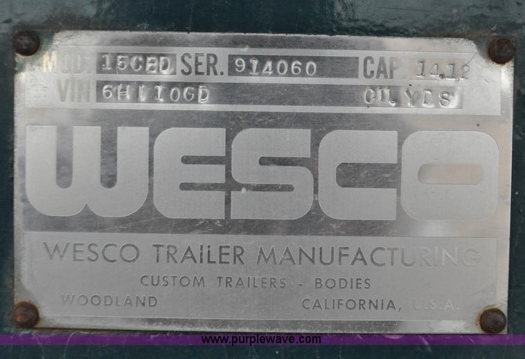 image for item A5756 1991 Westco 25' transfer trailer