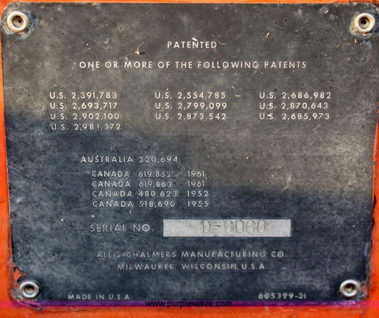 image for item A6540 Allis-Chalmers D motor grader