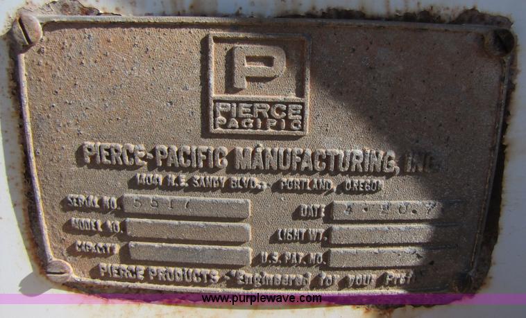 image for item B2118 1970 Pierce belly dump trailer