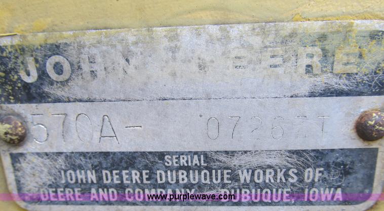 image for item B2510 1979 John Deere 570A articulating grader
