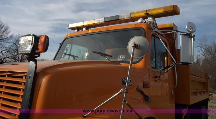image for item C5819 2000 International 4900 dump truck with plow and spreader