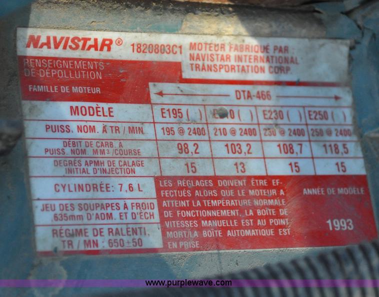 image for item A5713 1993 International 4900 boring support truck